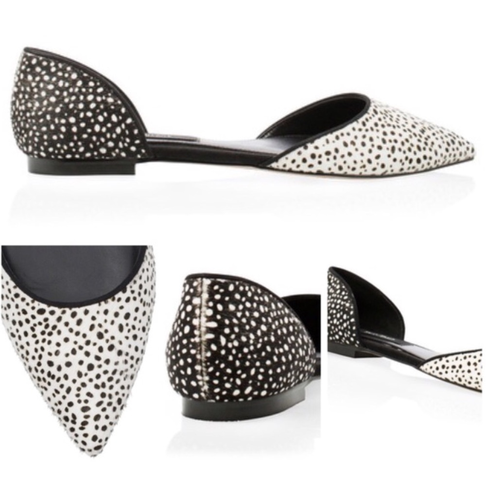 WHBM Calfhair Spotted D’Orsay Flats - Picture 2 of 7